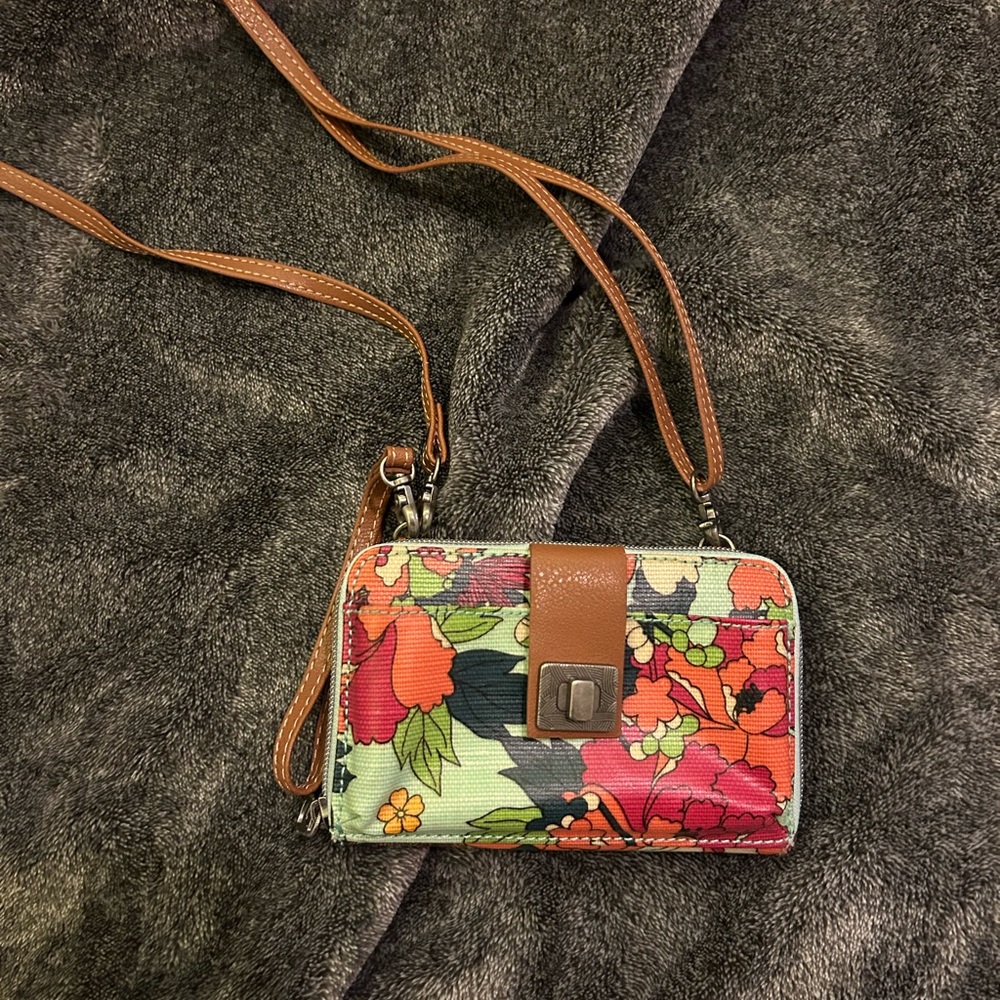 Sakroots Large Coated Canvas Smartphone Crossbody Bag